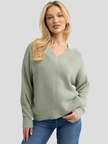 Pull-over 'Cyntiana' BIG STAR en vert : devant