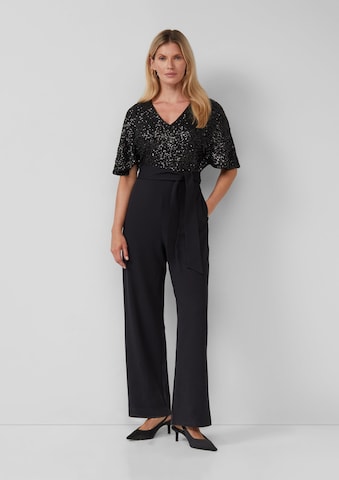 s.Oliver Jumpsuit in Zwart: voorkant