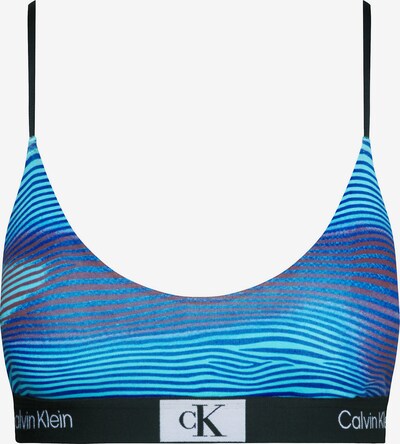 Sutien Calvin Klein Underwear pe albastru aqua / albastru închis / maro ruginiu / negru, Vizualizare produs