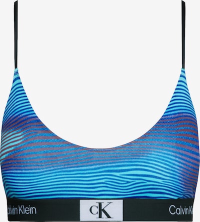 Sutien Calvin Klein Underwear pe albastru aqua / albastru închis / maro ruginiu / negru, Vizualizare produs