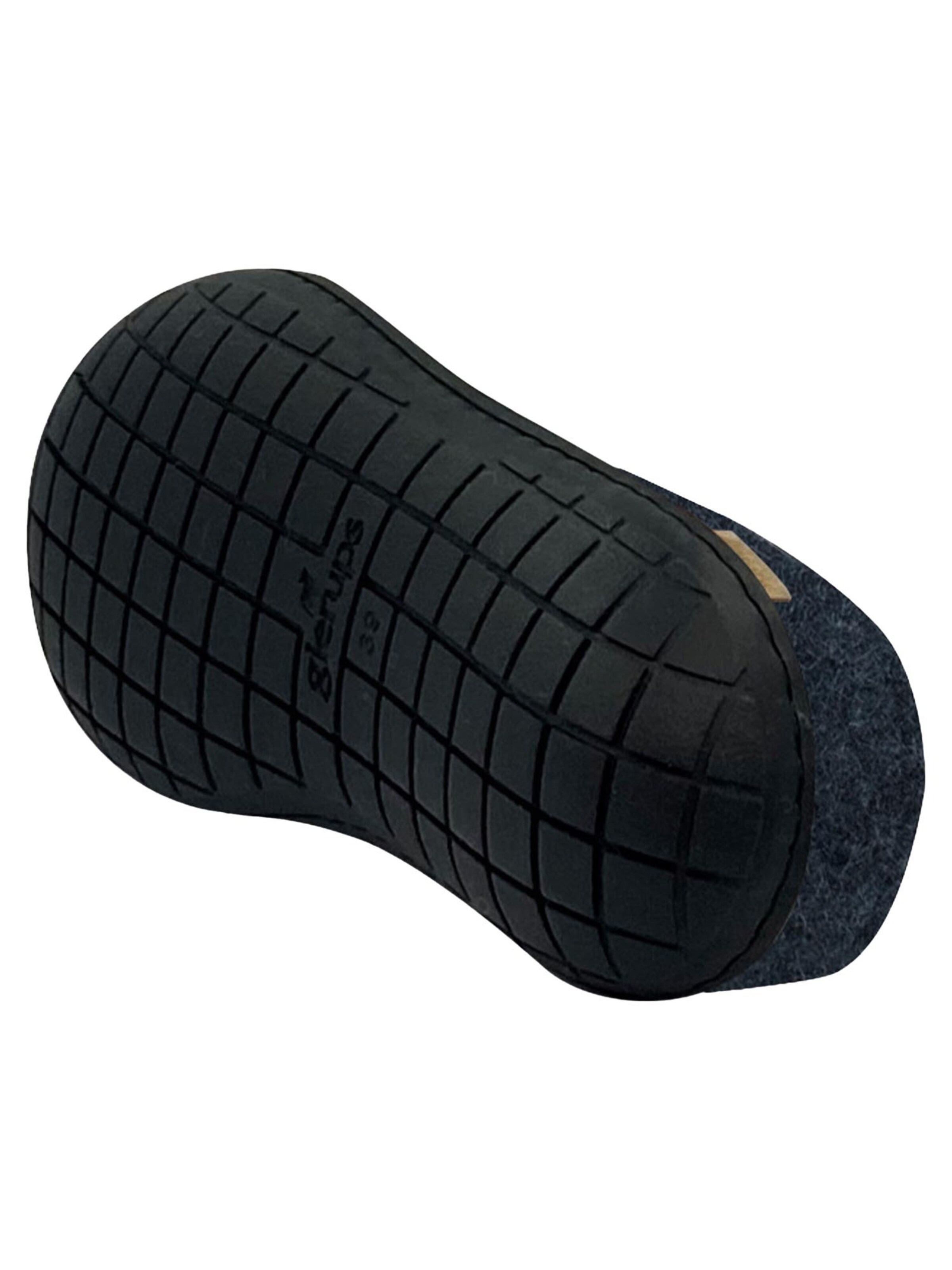 Glerups Slippers 'Black Rubber' in Blue