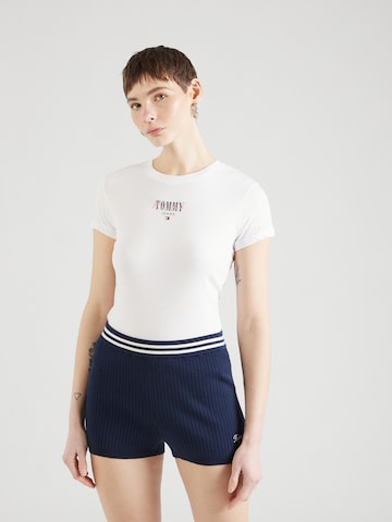 Tricou 'ESSENTIAL' de la Tommy Jeans pe roz: față