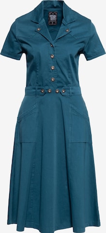 Queen Kerosin Dress in Blue: front