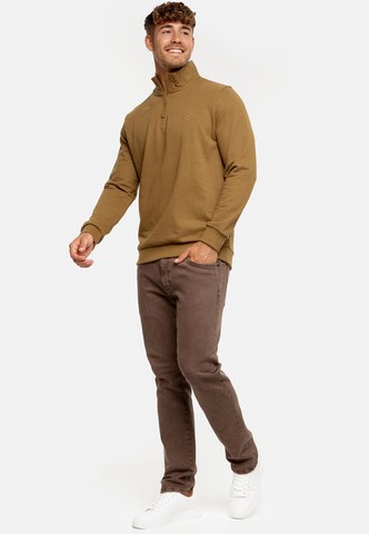 INDICODE JEANS Sweatshirt 'Brandt' in Brown
