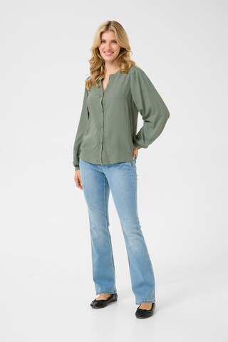 Cream Blouse 'Tiah' in Green