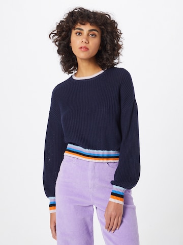 Pull-over 'OTILIA' ONLY en bleu : devant