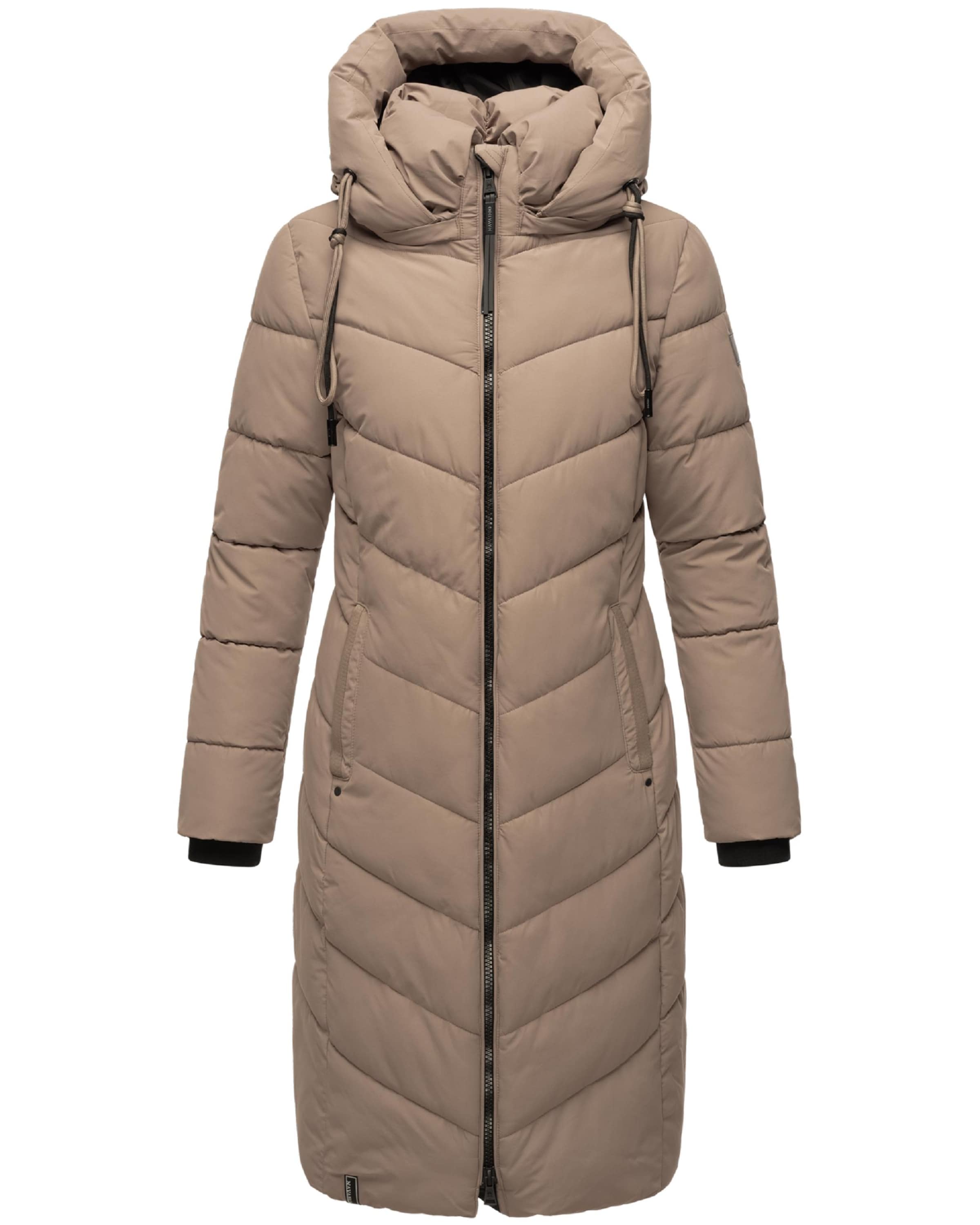 NAVAHOO Winter coat 'Sahnekatzii XIV' in Brown: front