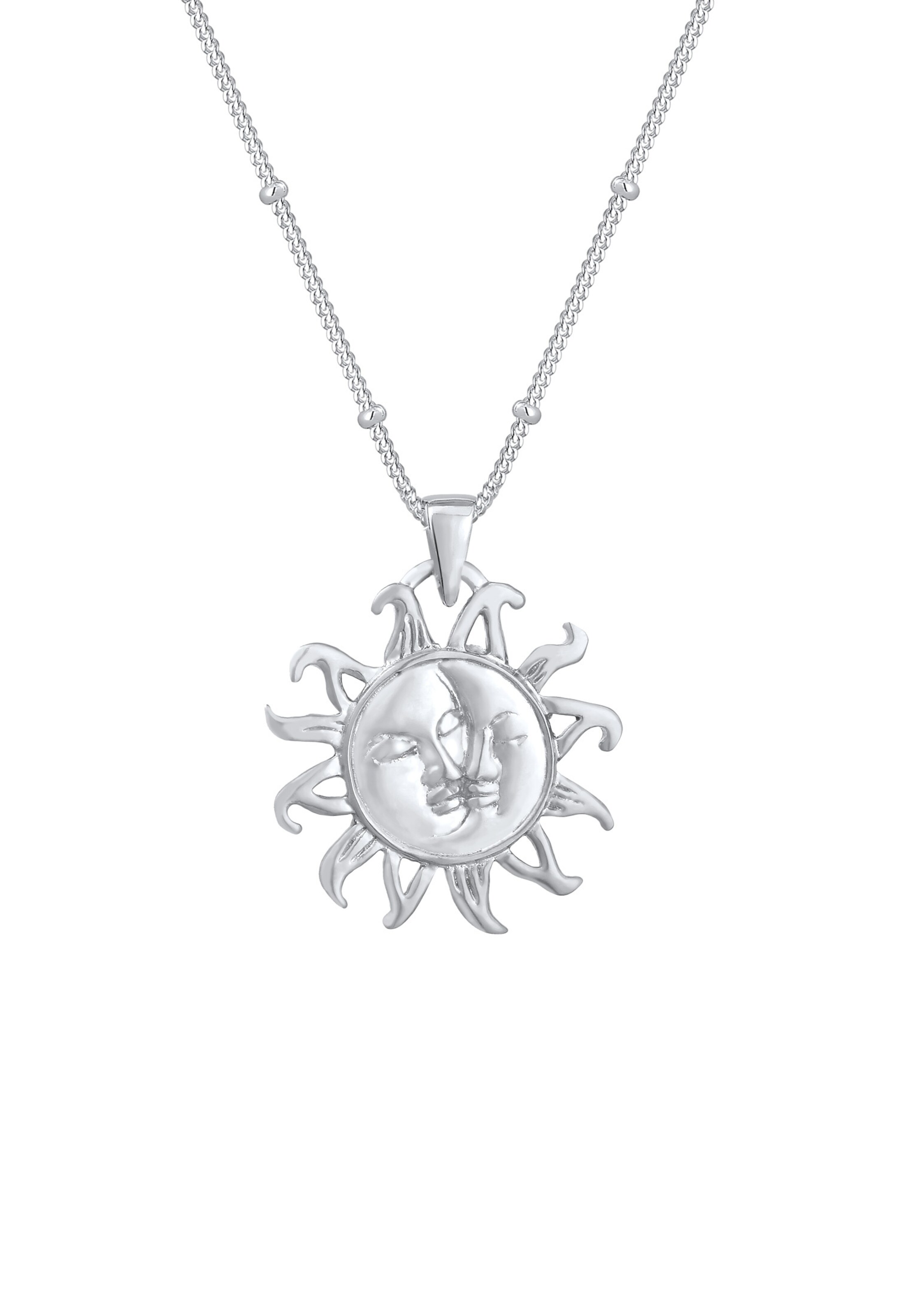 ELLI Necklace 'Halbmond, Sonne' in Silver