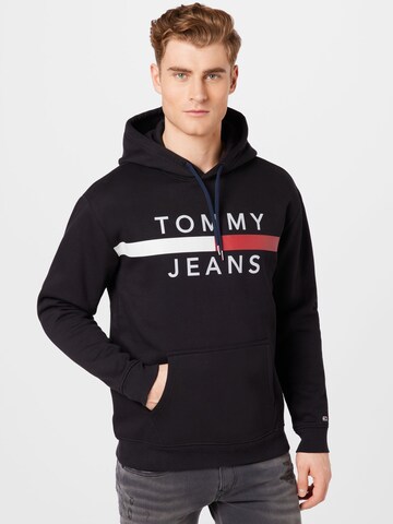 Tommy Jeans Mikina – černá: přední strana