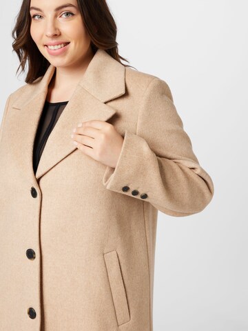 Selected Femme Curve Between-Seasons Coat 'NEW SASJA' in Beige