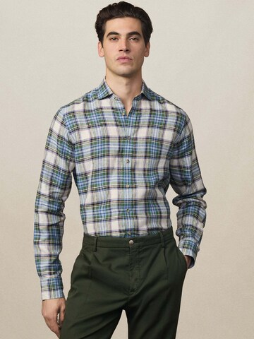 Hackett London Regular Fit Hemd 'Heritage Madras' in Grün: Vorderseite