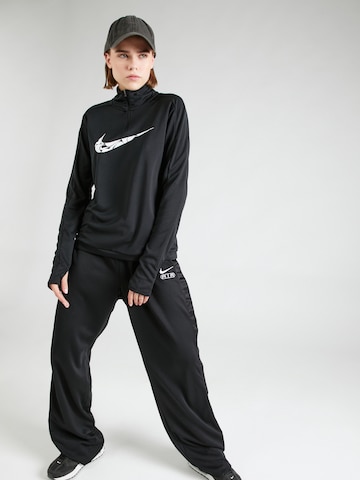 NIKE Funktionsbluse i sort