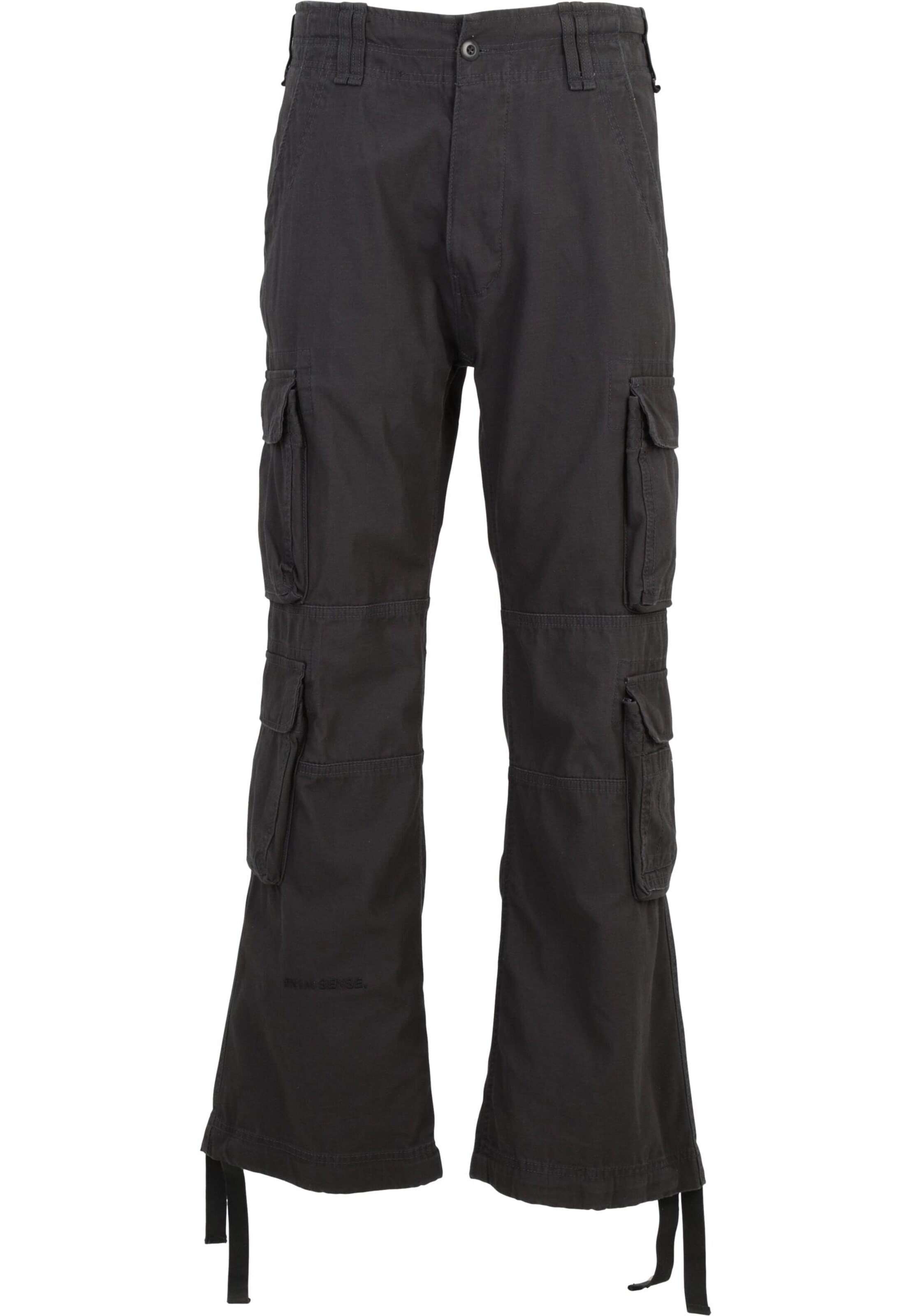 Pantalon cargo 9N1M SENSE en noir : devant