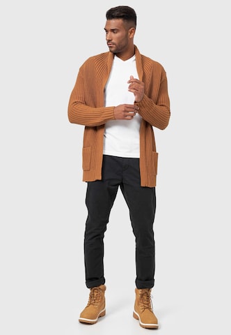 INDICODE JEANS Knit Cardigan in Brown