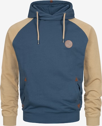 INDICODE JEANS Sweatshirt 'Rowland' in Blauw: voorkant