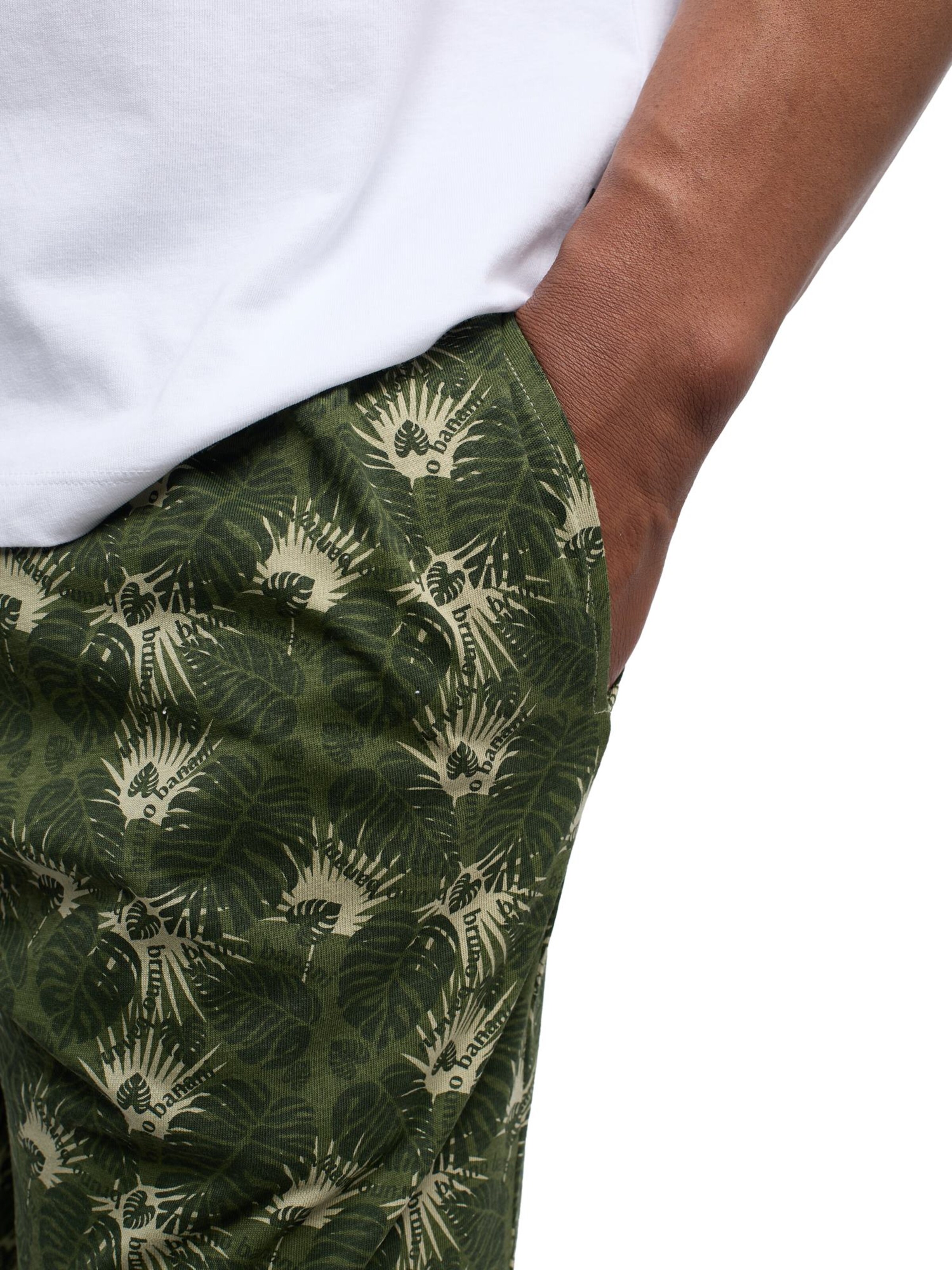 Bruno Banani Pyjama lang in Grün