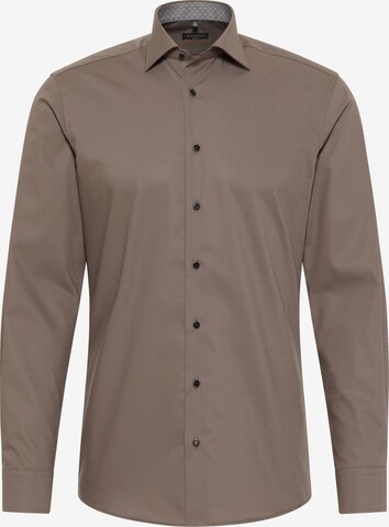 ETERNA Slim fit Business Shirt in Brown: front