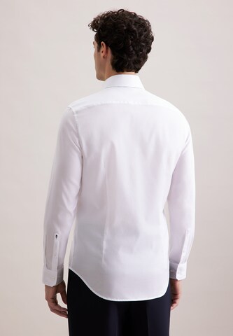 SEIDENSTICKER Slim fit Zakelijk overhemd 'Schwarze Rose' in Wit
