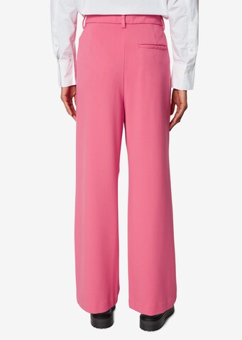 Marc O'Polo Wide leg Pleat-Front Pants in Pink
