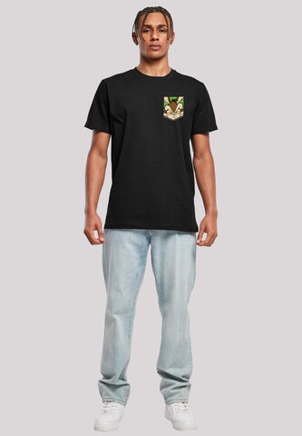 F4NT4STIC Shirt 'Looney Tunes Wile E Coyote Face' in Zwart
