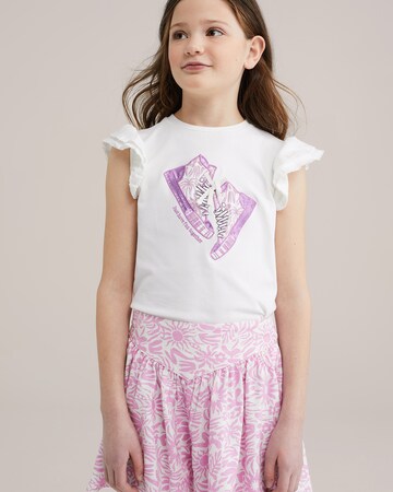 Maglietta di WE Fashion in bianco: frontale