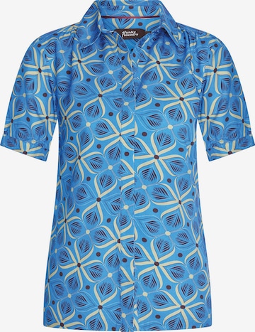 4funkyflavours - Blusa 'Lost Baggage' em azul: frente