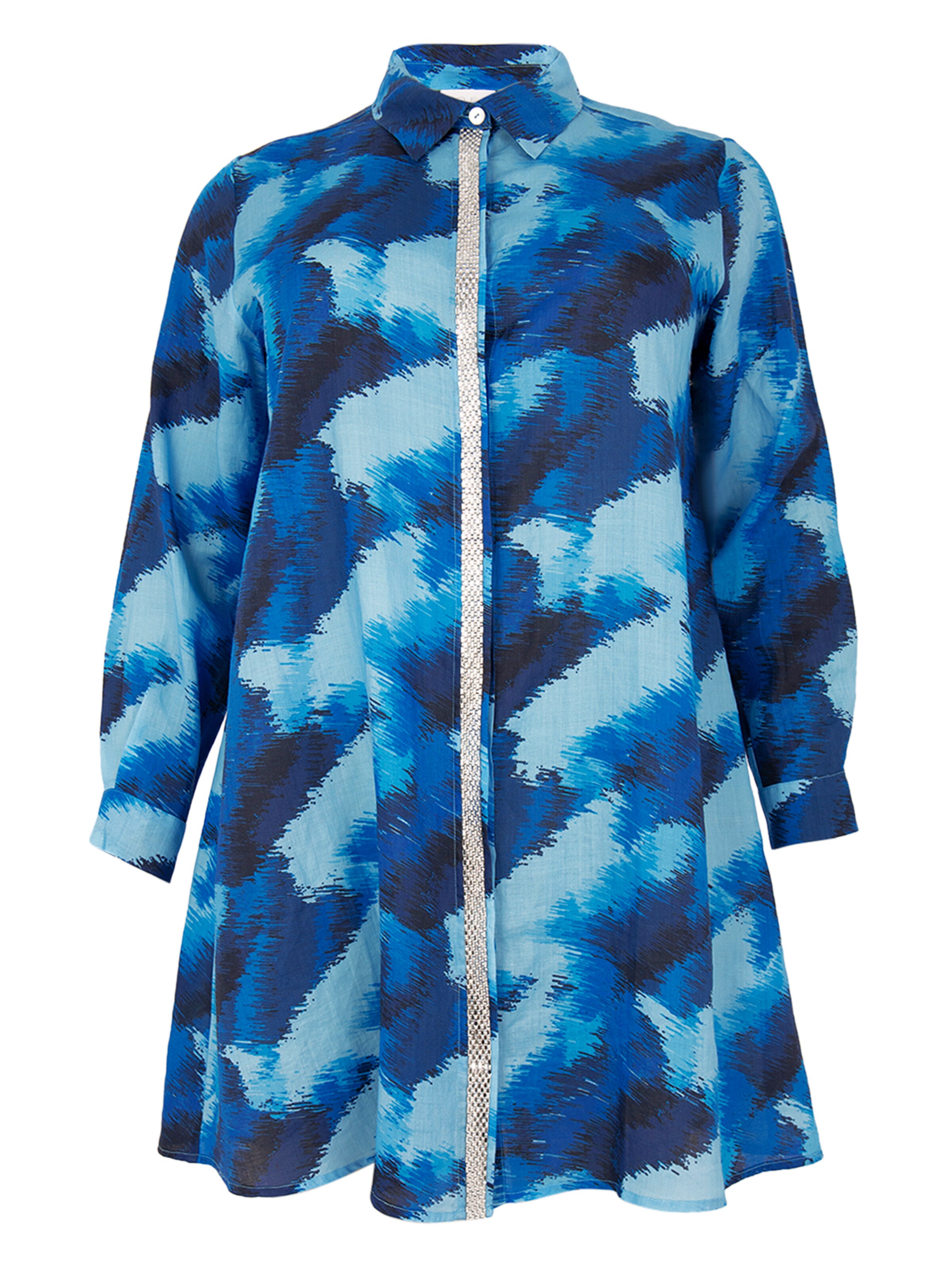 YOEK Blouse in Blauw: voorkant