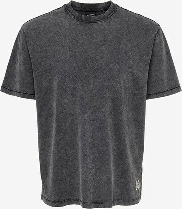 Only & Sons T-shirt 'RON' i svart: framsida