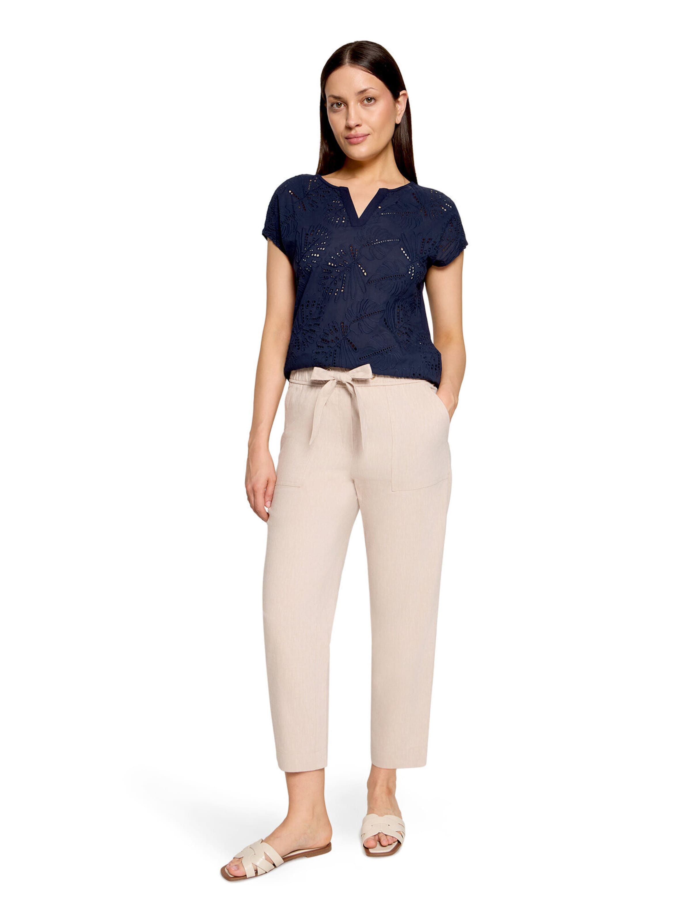 Betty & Co Regular Pants in Beige: front