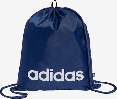 One Size dydžio Sportinis krepšys-maišas 'Linear Gym' iš ADIDAS PERFORMANCE, spalva – tamsiai mėlyna / balta, Prekių apžvalga