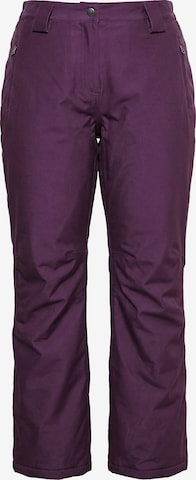Ulla Popken Weatherproof pants in Purple: front