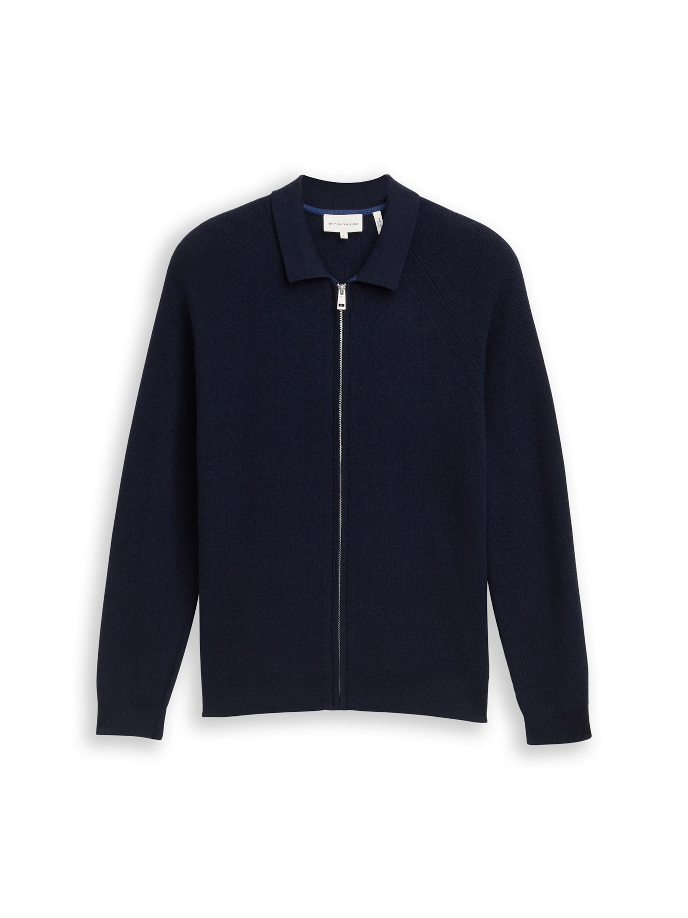 zils TOM TAILOR Adīta jaka: no priekšpuses