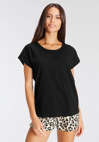 VIVANCE Pyjama in Schwarz: Vorderseite
