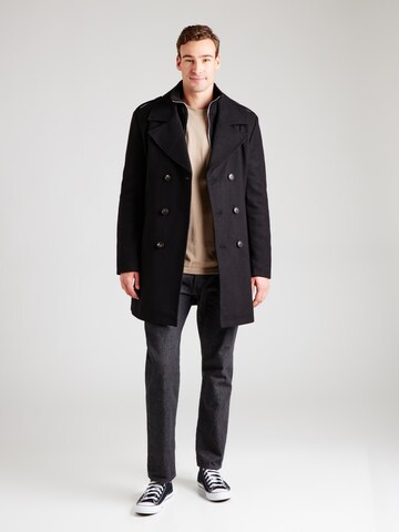 Bruun & Stengade Mantel 'Buckland' in Schwarz