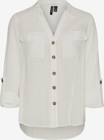 Vero Moda Tall Blouse 'Bumpy' in Wit: voorkant