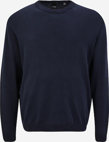 Pull-over Only & Sons Big & Tall en bleu : devant