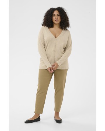 KAFFE CURVE Cardigan 'Farsia' i beige