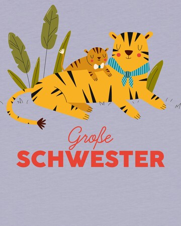 watabout.kids Shirt 'Tiger Große Schwester' in Lila