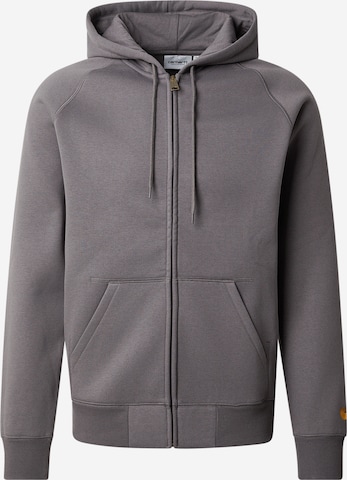 Giacca di felpa 'Chase' di Carhartt WIP in grigio: frontale