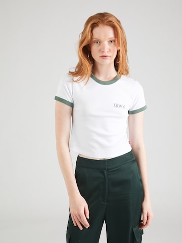 balta LEVI'S ® Marškinėliai 'Graphic Mini Ringer': priekis