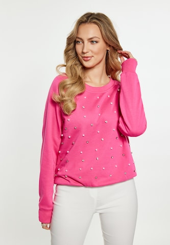 faina Μπλούζα φούτερ σε ροζ: μπροστά
