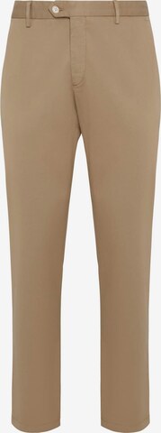 Coupe slim Pantalon chino 'Panama' Boggi Milano en beige : devant