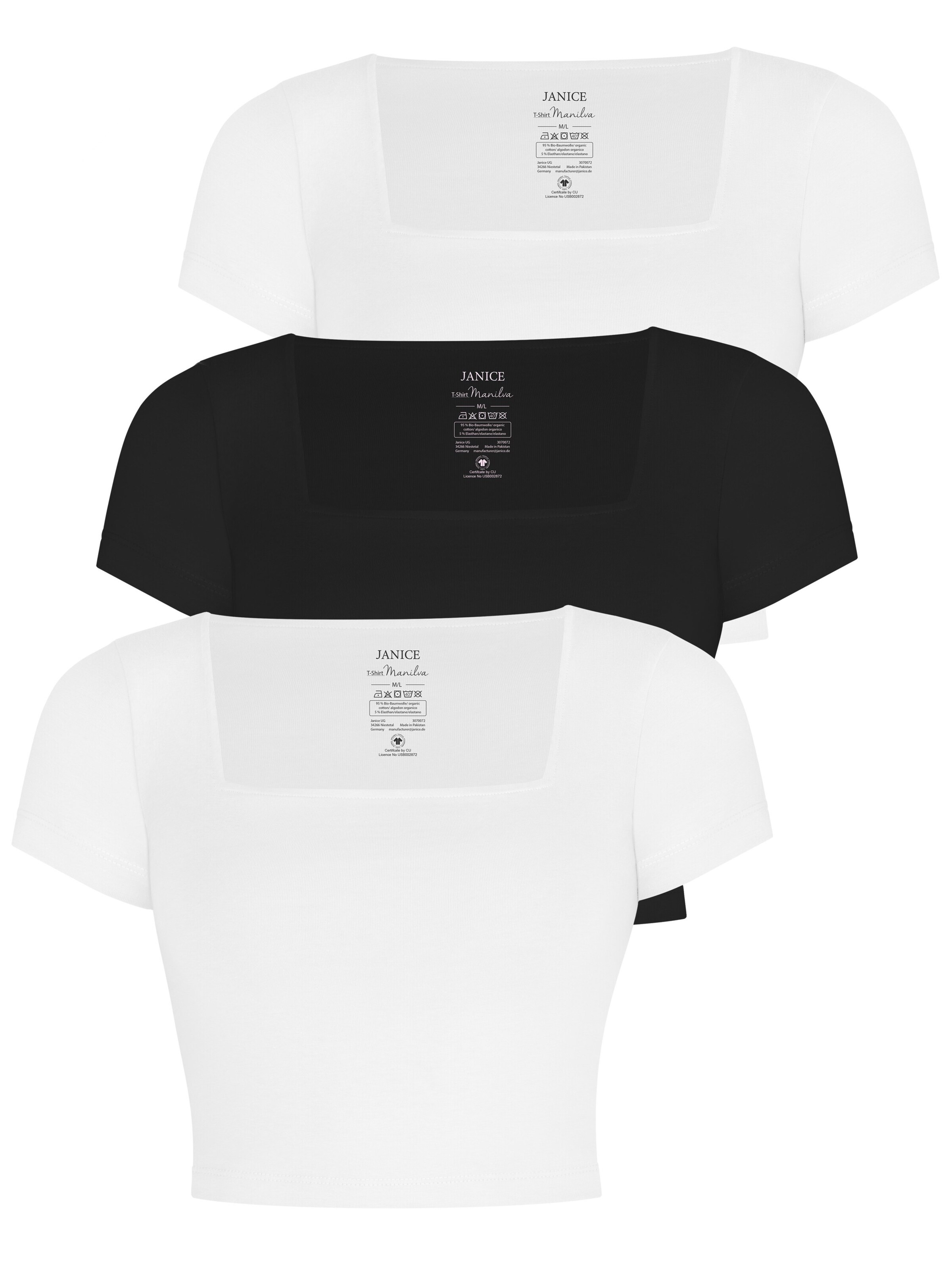 Janice Shirt in Zwart: voorkant