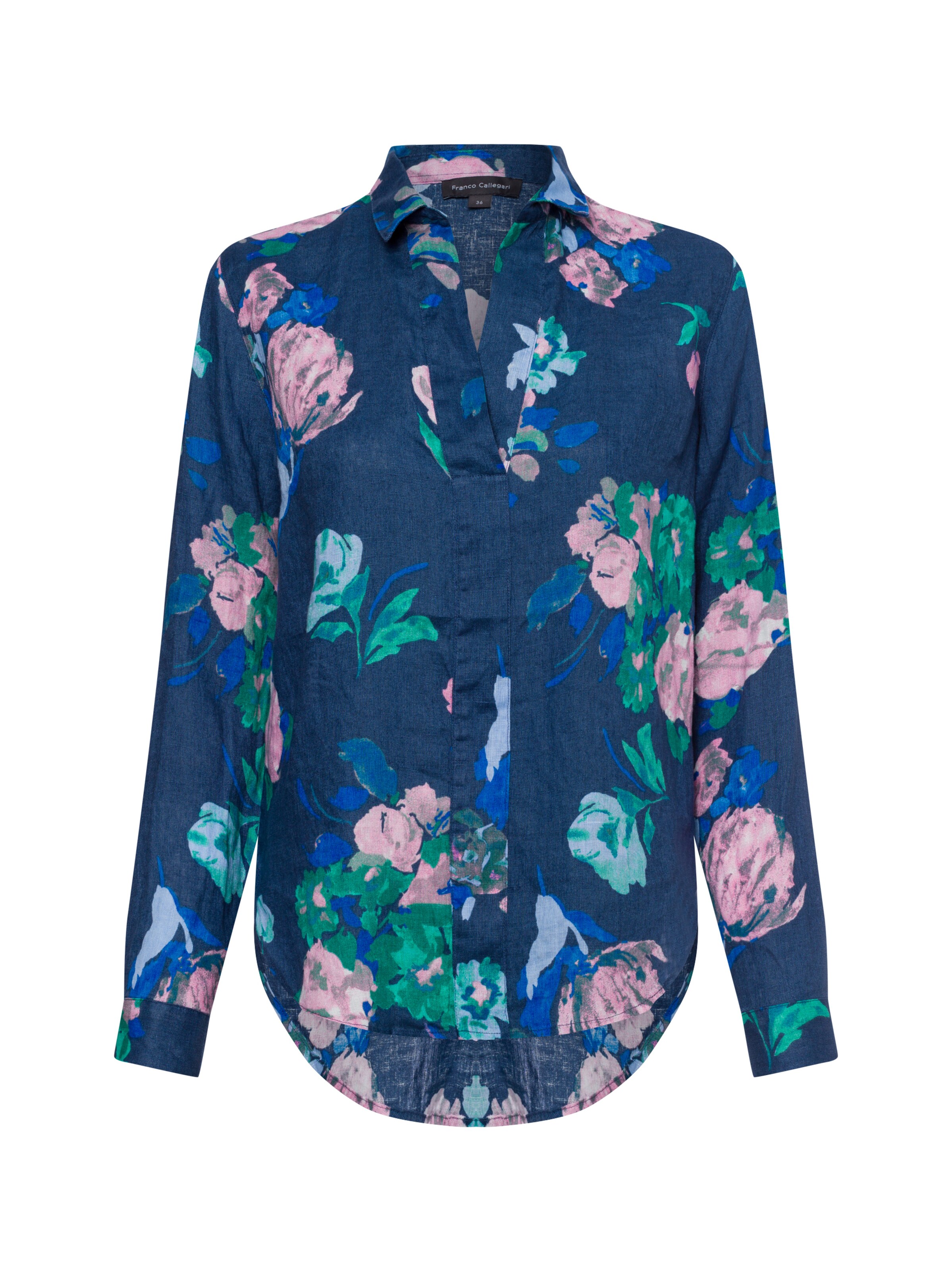 Franco Callegari Bluse ' ' in Blau: Vorderseite