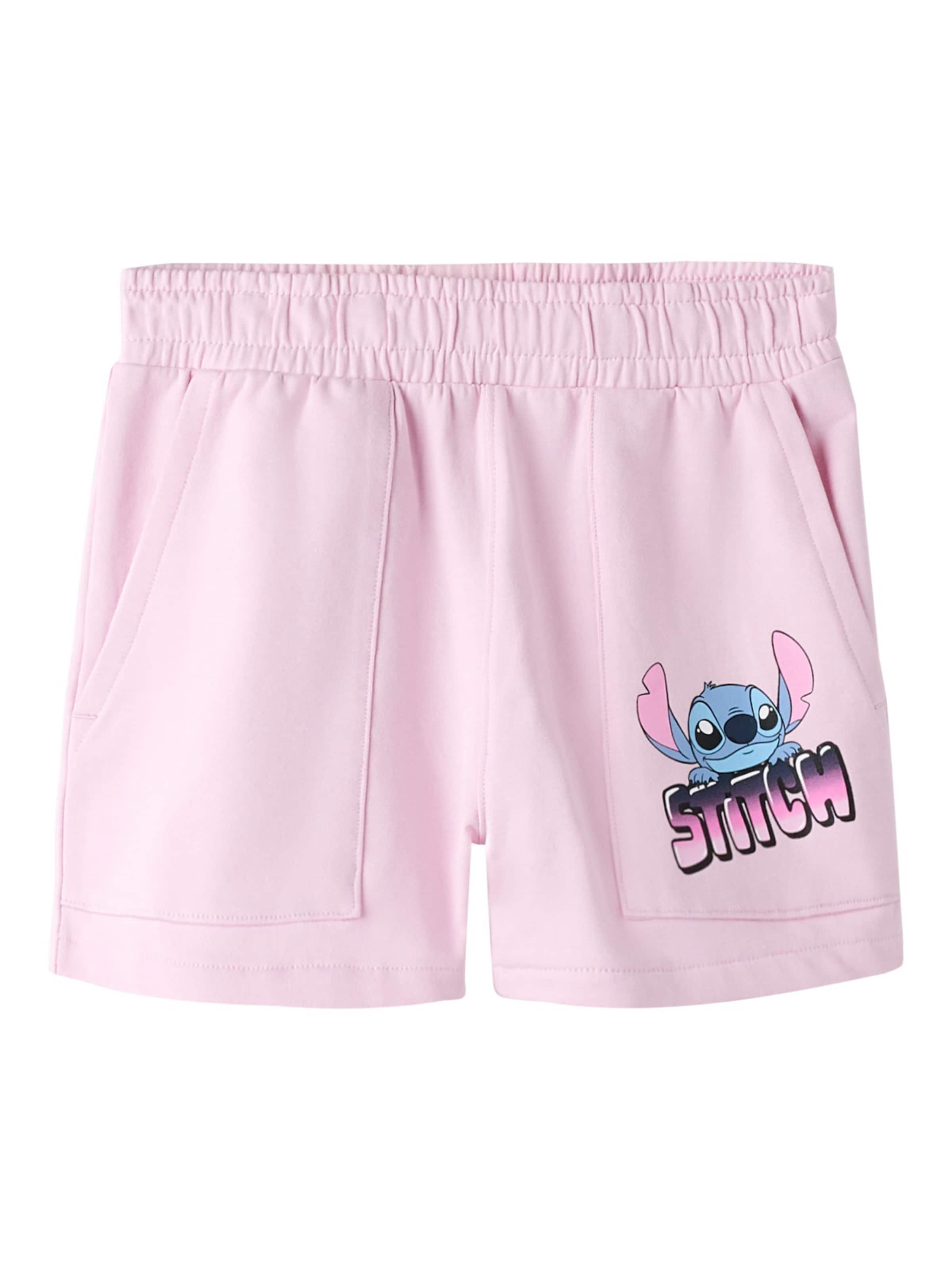 Regular Pantalon 'Stitch' NAME IT en rose : devant