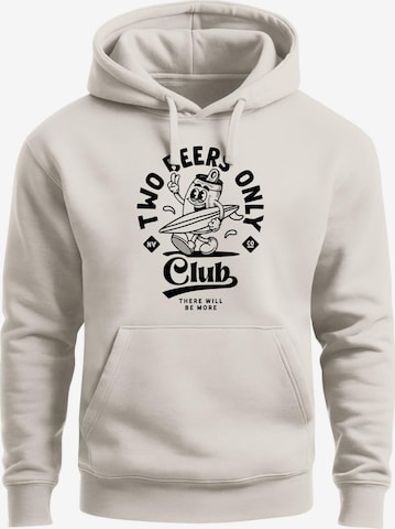Neverless Sweatshirt 'Two Beers only' in Beige: front