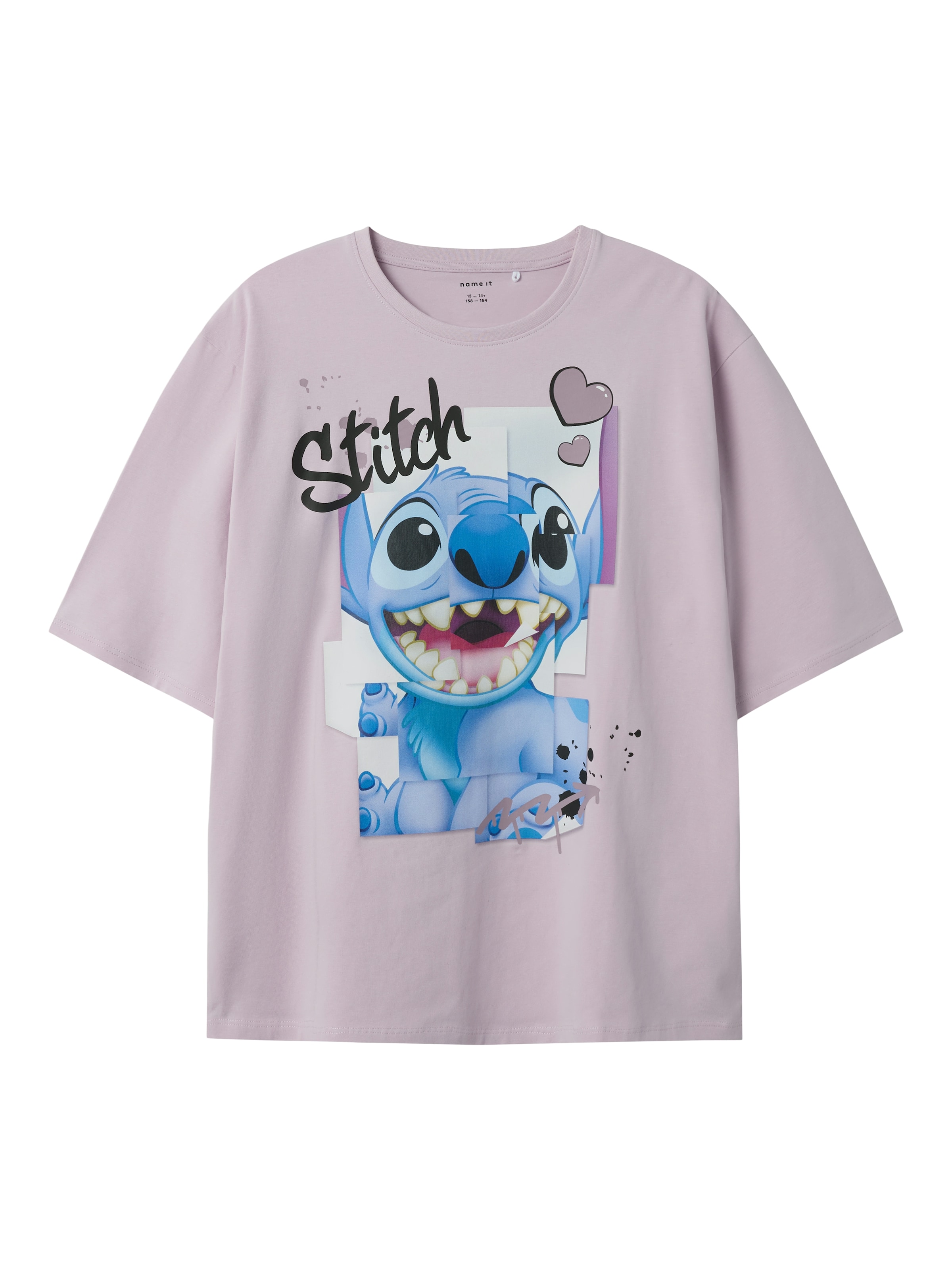 NAME IT Μπλουζάκι 'NKFDIRI STITCH' σε λιλά: μπροστά