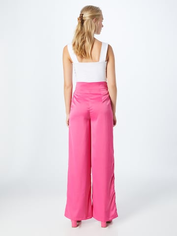 Nasty Gal Wide leg Pleat-front trousers in Pink