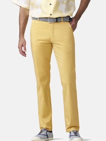 Regular Pantalon chino MEYER en jaune : devant