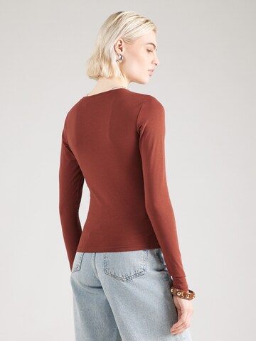 WEEKDAY Majica | rjava barva